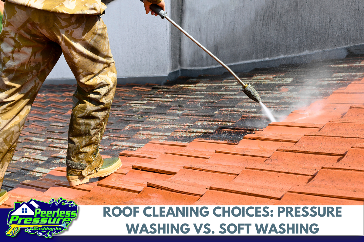 Roof Cleaning Choices Pressure Washing vs. Soft Washing